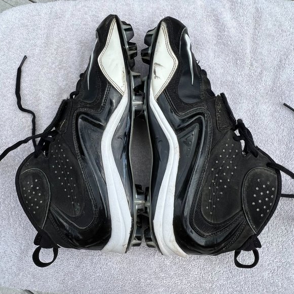 NIKE Merciless Shark Men's 9 Black White Football Cleats‎ Shoes 349035-011 - Picture 6 of 12